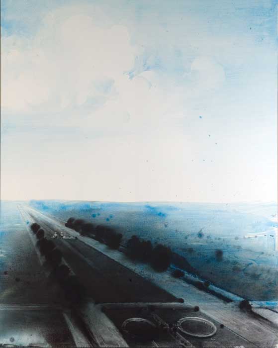 Robert Schoeller Painting: Landing Strip 2 Landscape 032