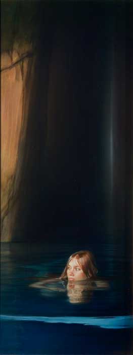 Left Mermaid Painting By Robert Schoeller