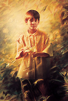 Robert Schoeller Painting:  Little Boy Portrait 055