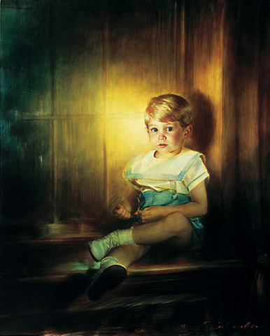 Robert Schoeller Painting:  Little Boy Portrait 065