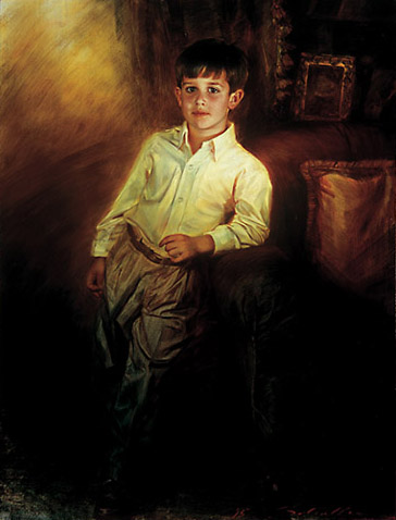 Robert Schoeller Painting:  Little Boy Portrait 067