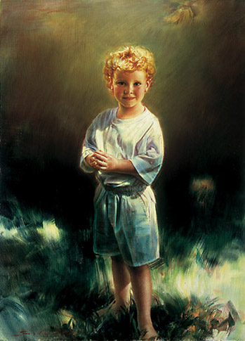 Robert Schoeller Painting:  Little Boy Portrait 073