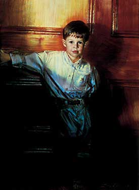Robert Schoeller Painting:  Little Boy Portrait 080