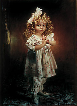 Robert Schoeller Painting: Little Girl Portrait Little Girl Portrait 105