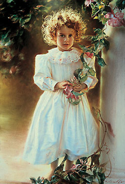 Robert Schoeller Painting: Little Girl Portrait Little Girl Portrait 109