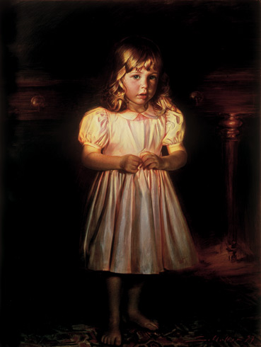 Robert Schoeller Painting: Little Girl Portrait Little Girl Portrait 129