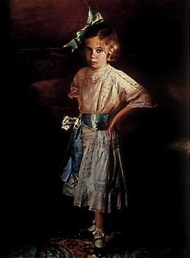 Robert Schoeller Painting: Little Girl Portrait Little Girl Portrait 132