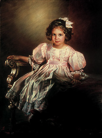 Robert Schoeller Painting: Little Girl Portrait Little Girl Portrait 134