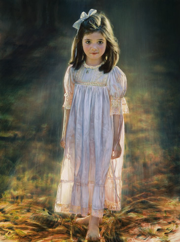 Robert Schoeller Painting: Little Girl Portrait Little Girl Portrait 164