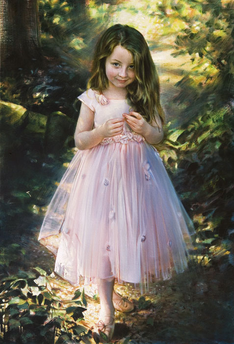 Robert Schoeller Painting: Little Girl Portrait Little Girl Portrait 171