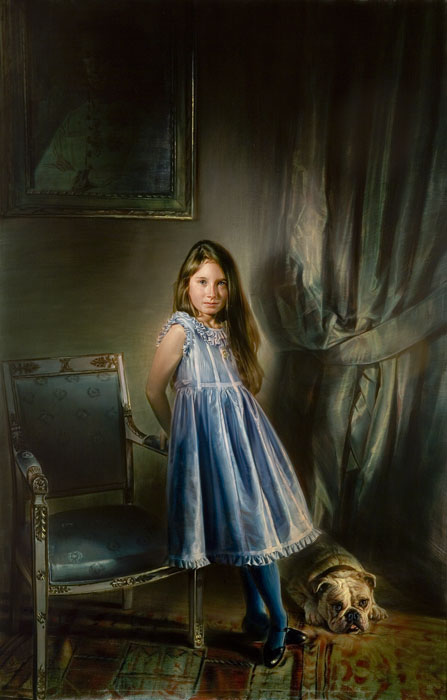 Robert Schoeller Painting: Little Girl Portrait Little Girl Portrait 172