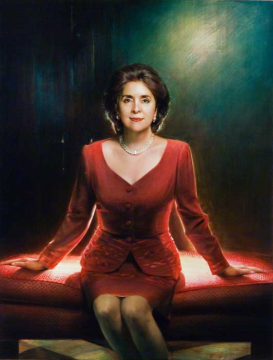 Robert Schoeller Painting: Govorness of Puerto Rico Portrait of Woman 065